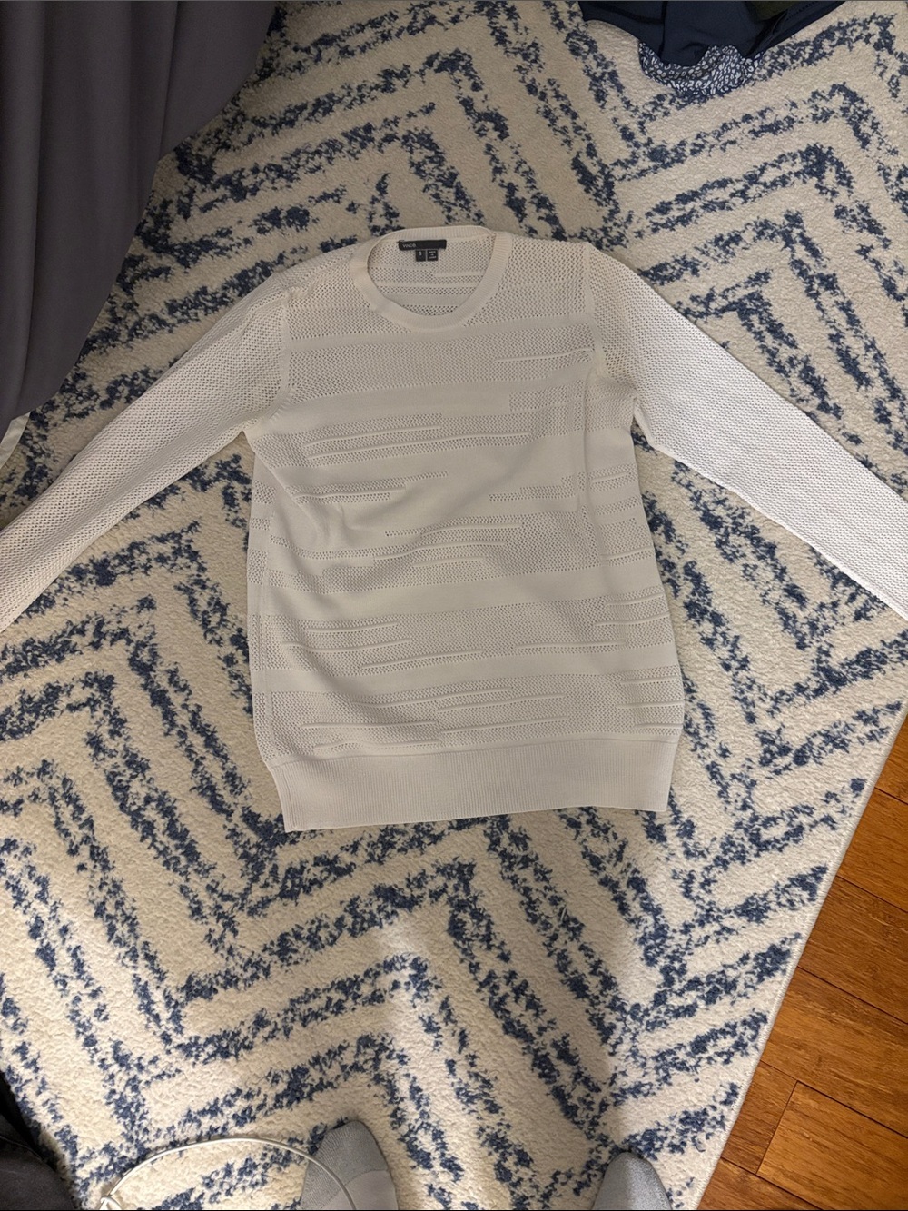 Vince White Crewneck Knit Sweater